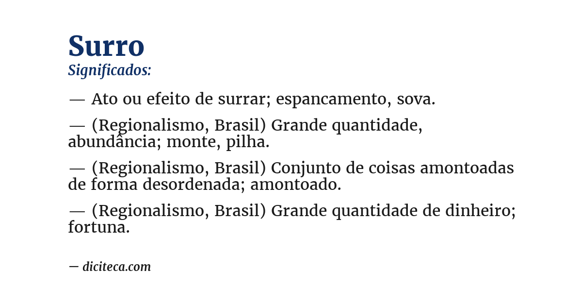 Significado de surro