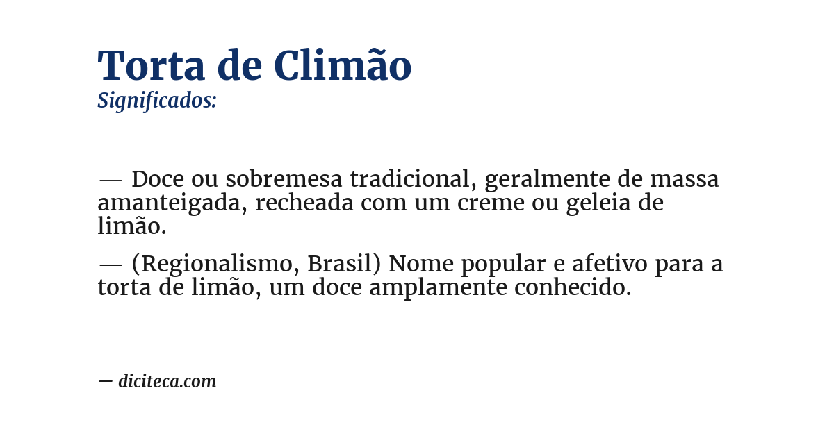 Significado de torta de climão