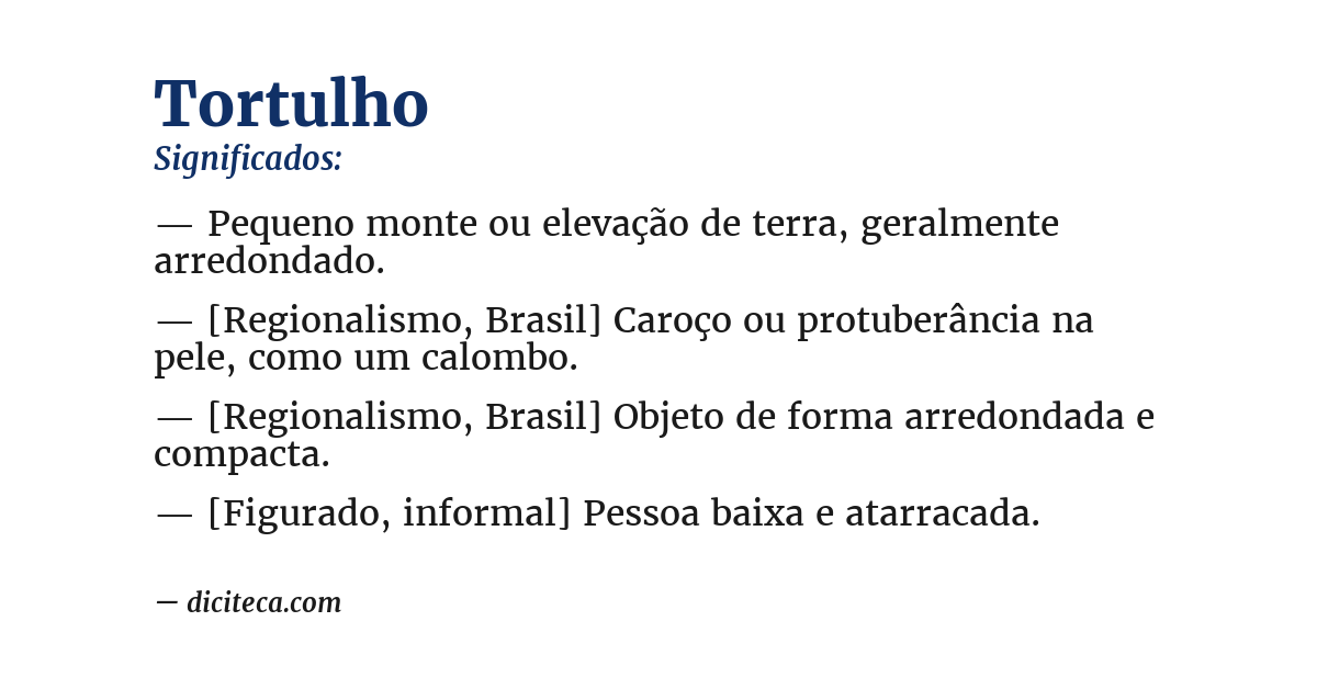 Significado de tortulho
