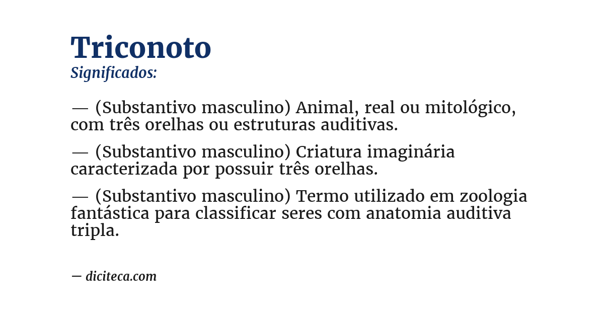 Significado de triconoto