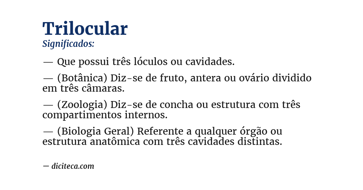 Significado de trilocular