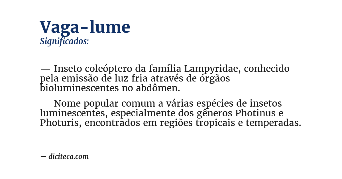 Significado de vaga-lume