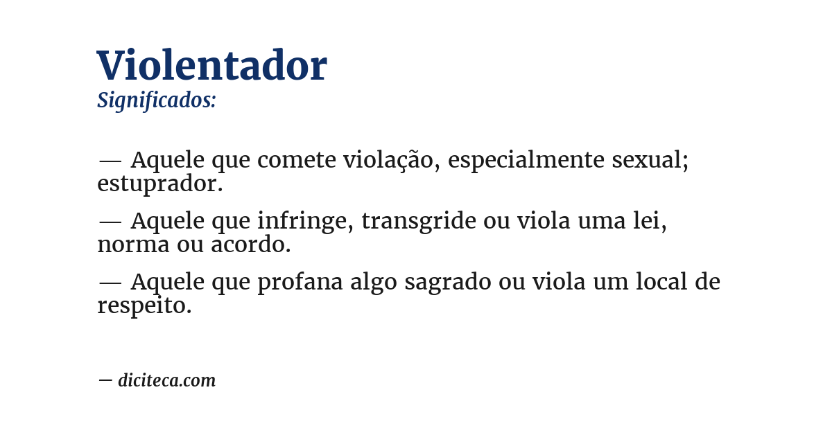 Significado de violentador