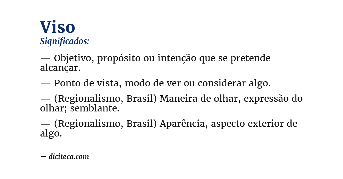 Significado de viso