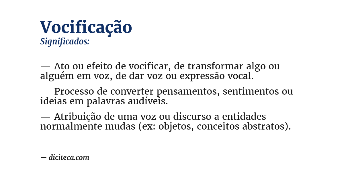 Significado de vocificação