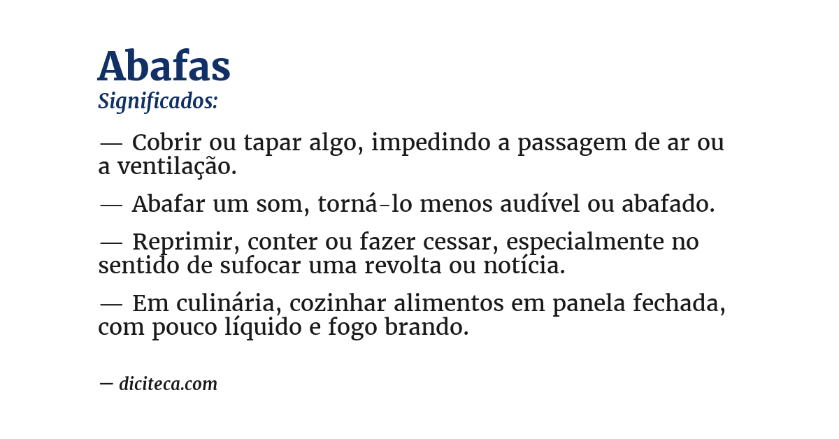 Significado de abafas