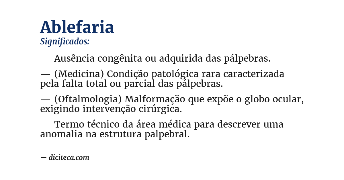 Significado de ablefaria