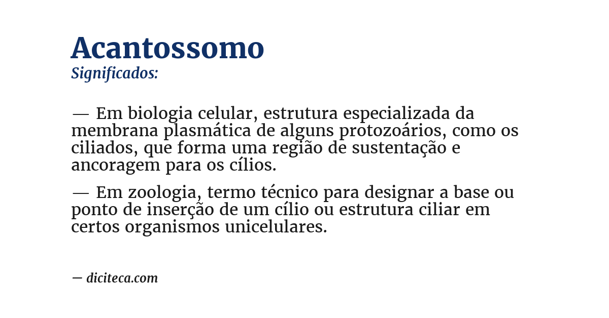 Significado de acantossomo