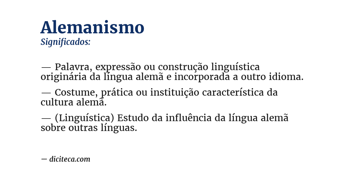 Significado de alemanismo