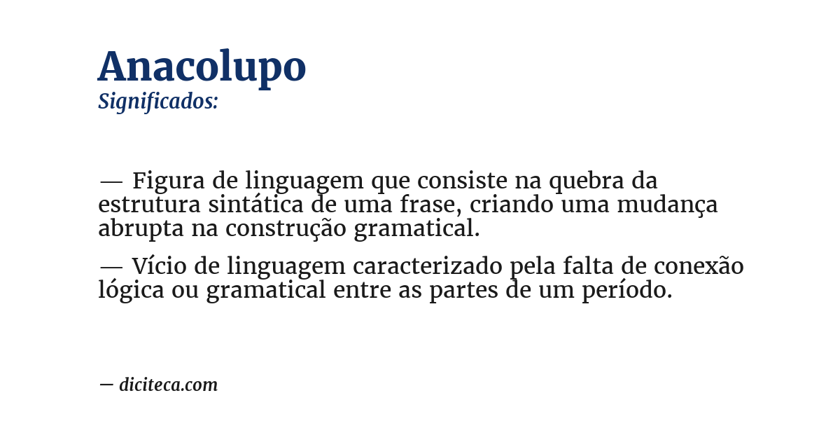Significado de anacolupo