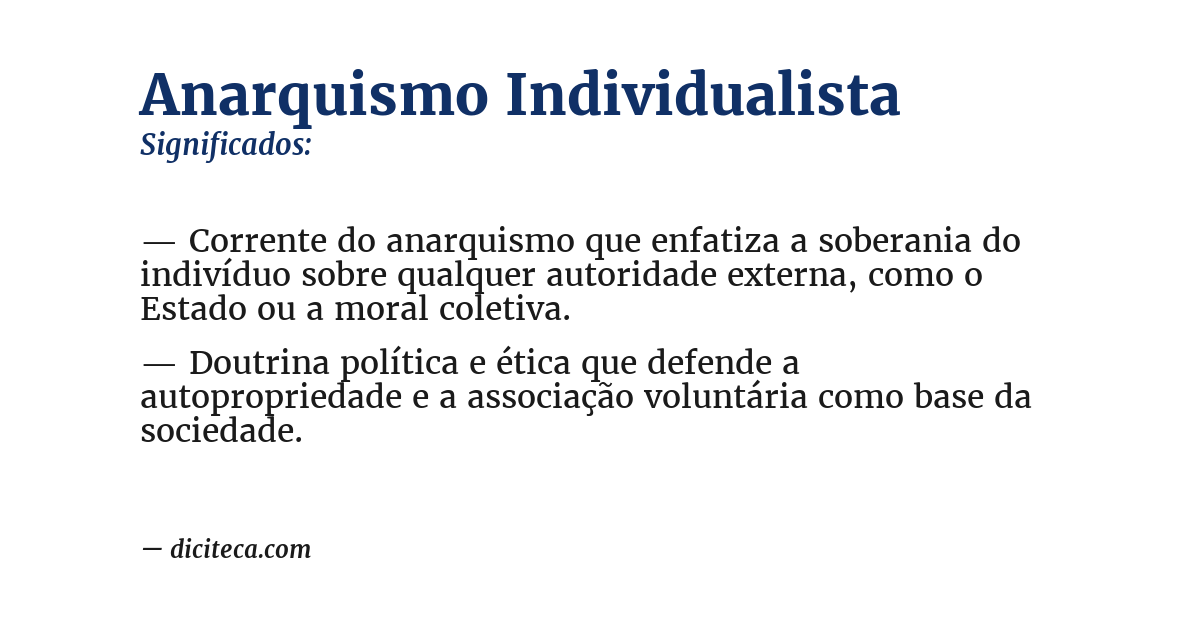 Significado de anarquismo individualista
