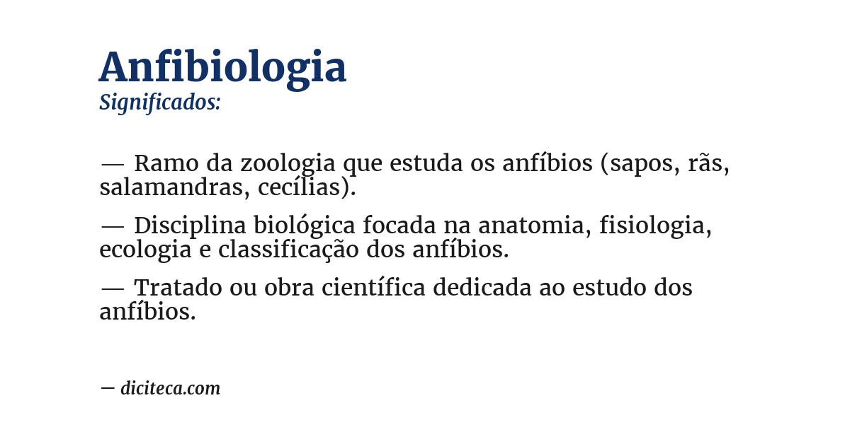 Significado de anfibiologia