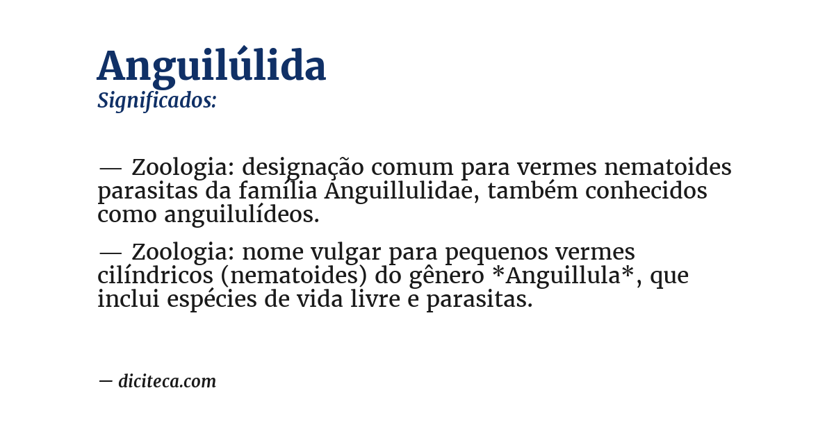 Significado de anguilúlida