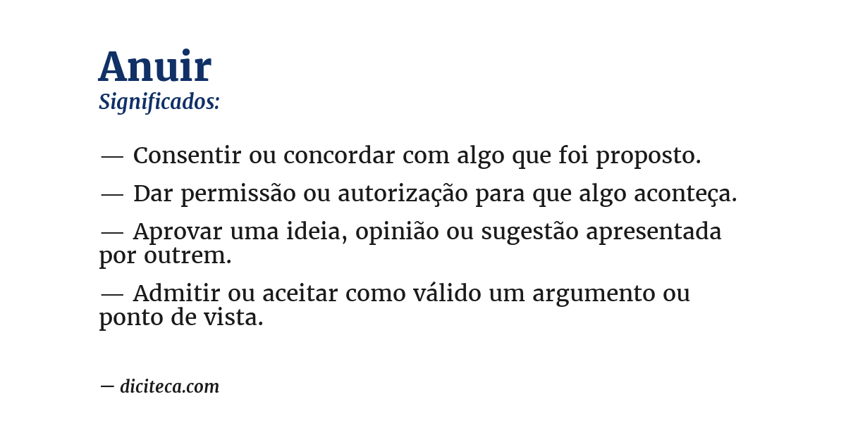 Significado de anuir
