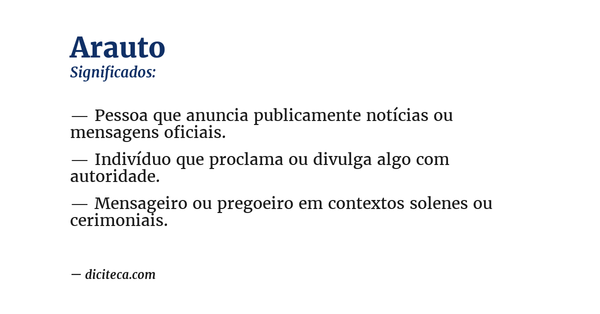 Significado de arauto