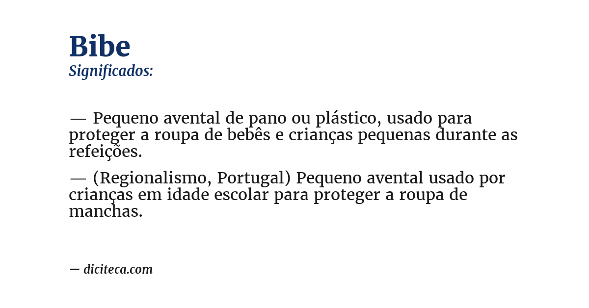 Significado de bibe