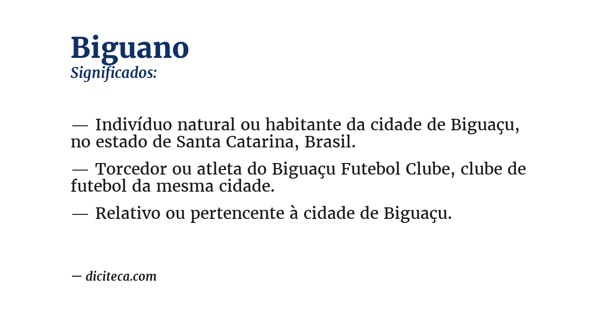 Significado de biguano