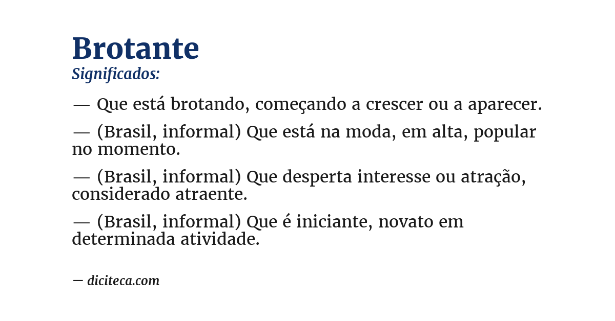 Significado de brotante