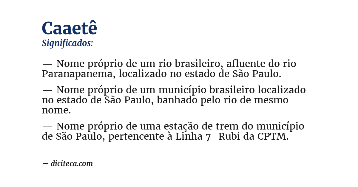 Significado de caaetê