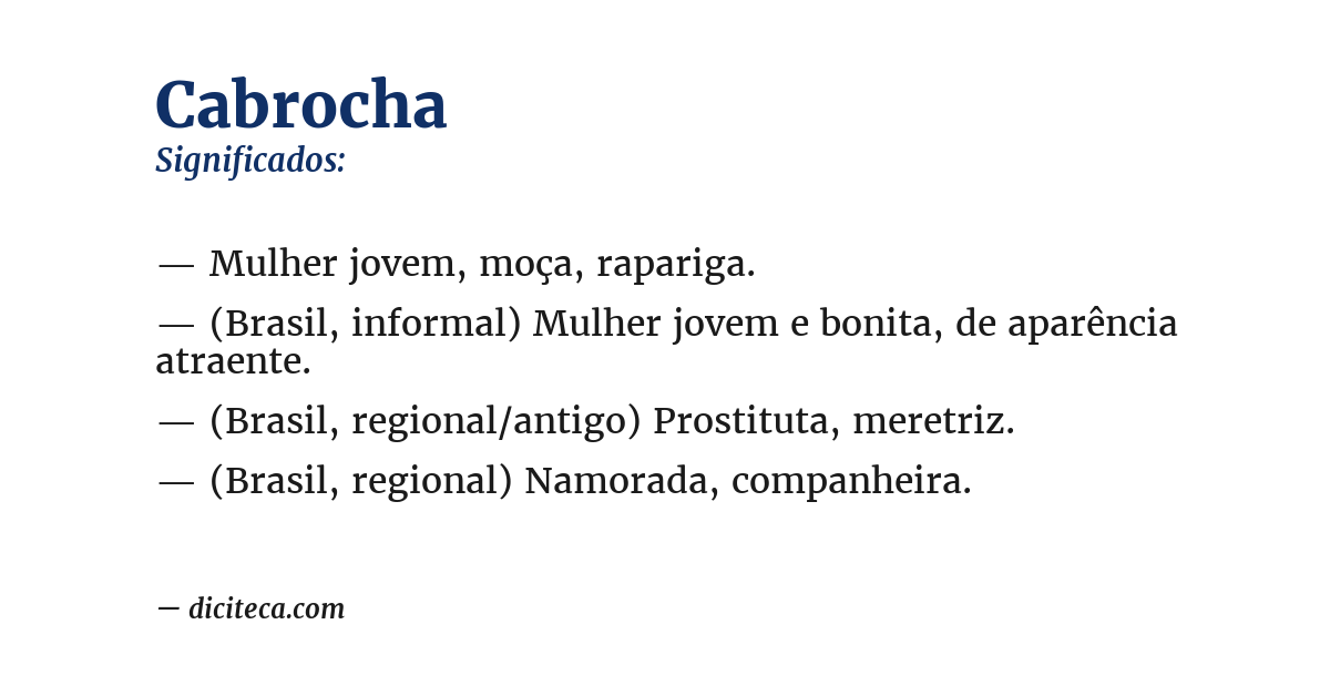 Significado de cabrocha