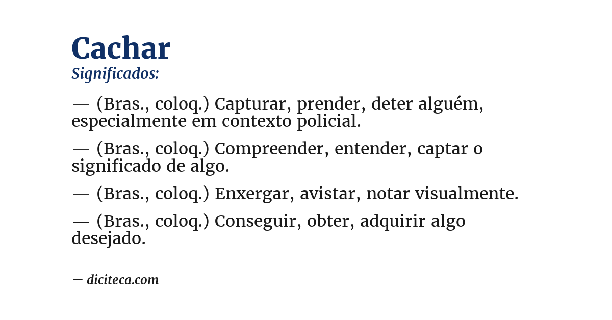 Significado de cachar