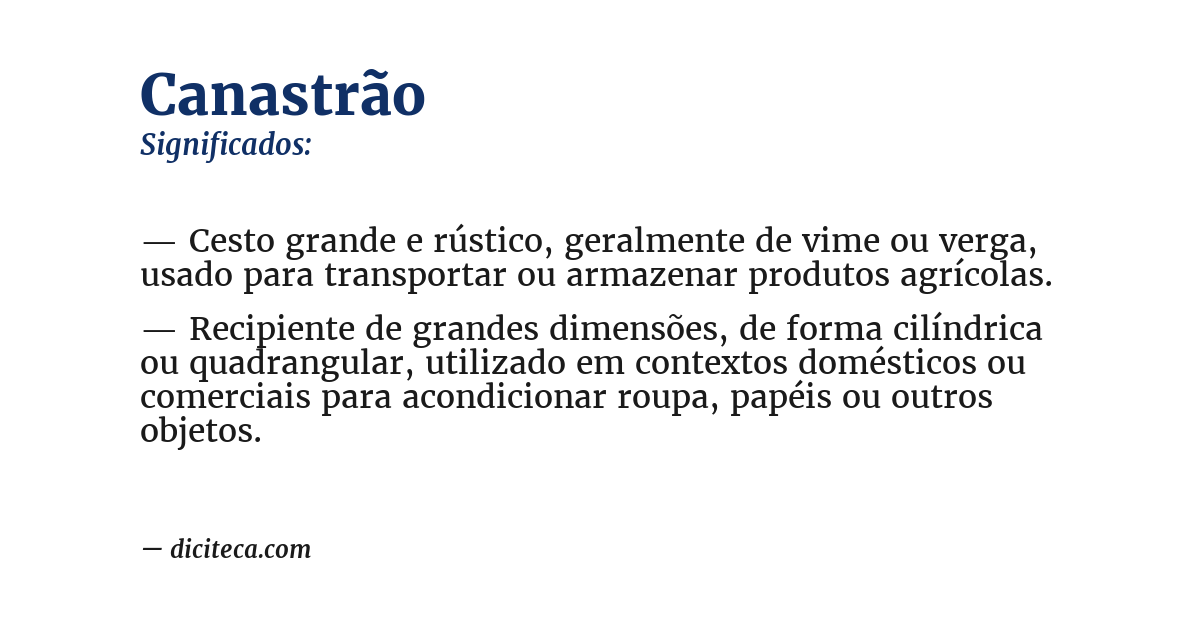 Significado de canastrão