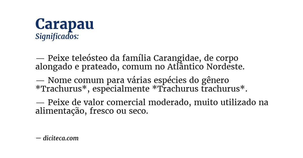 Significado de carapau