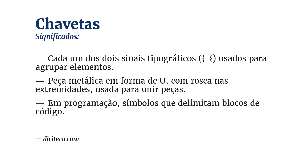 Significado de chavetas