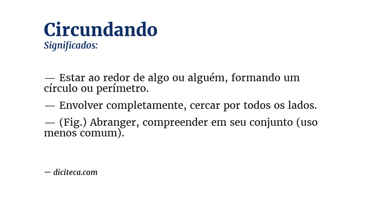 Significado de circundando
