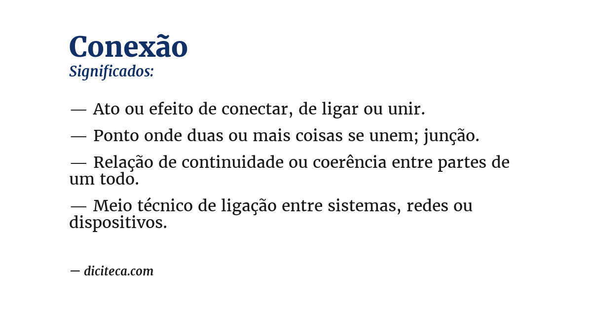 Significado de conexão
