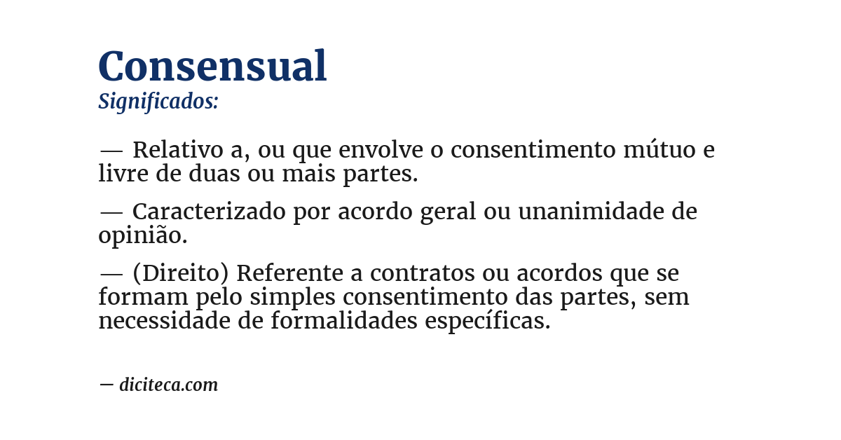 Significado de consensual