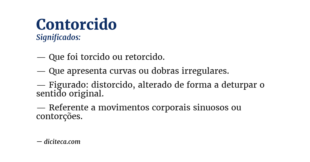 Significado de contorcido