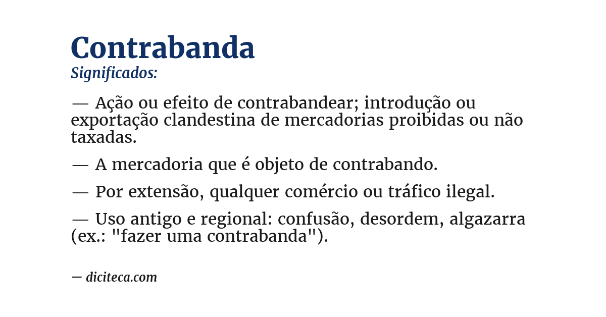 Significado de contrabanda