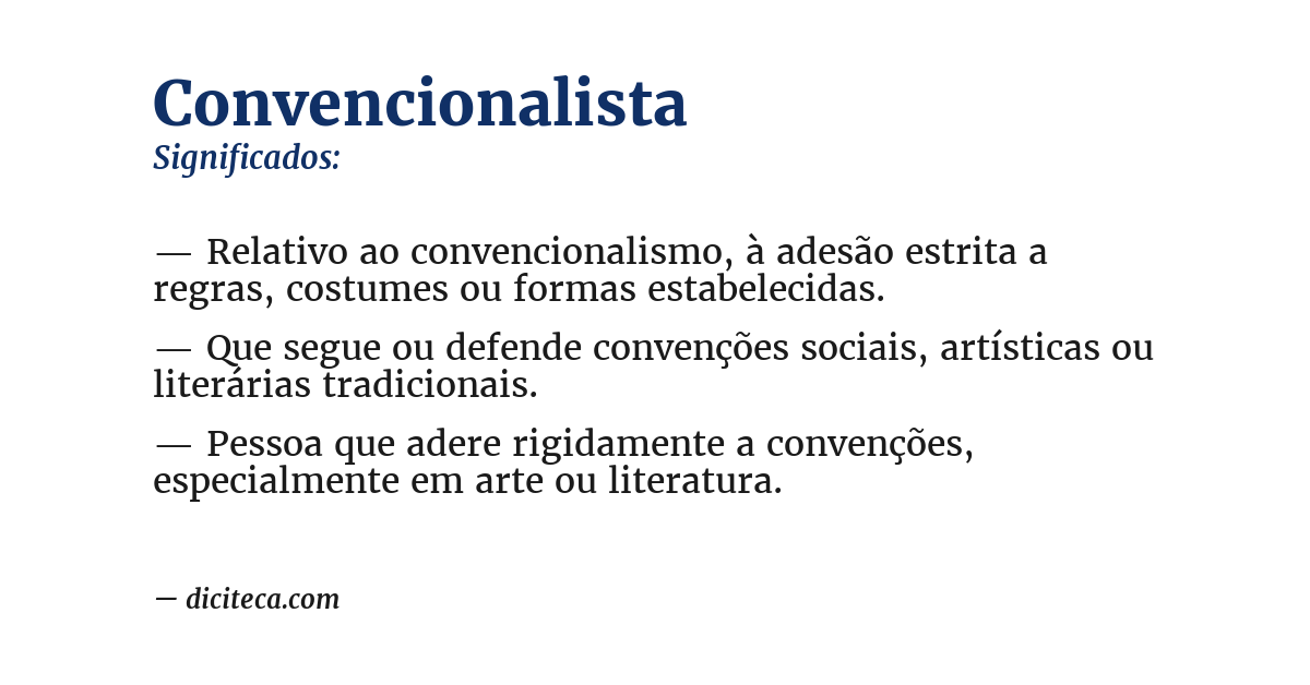 Significado de convencionalista