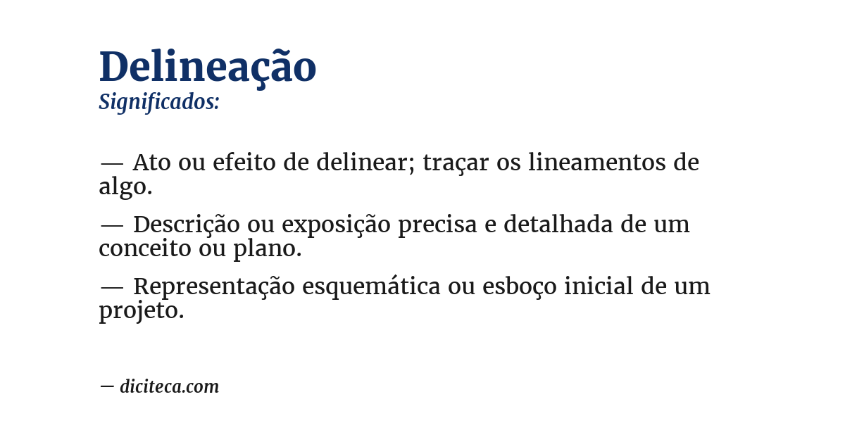 Significado de delineação