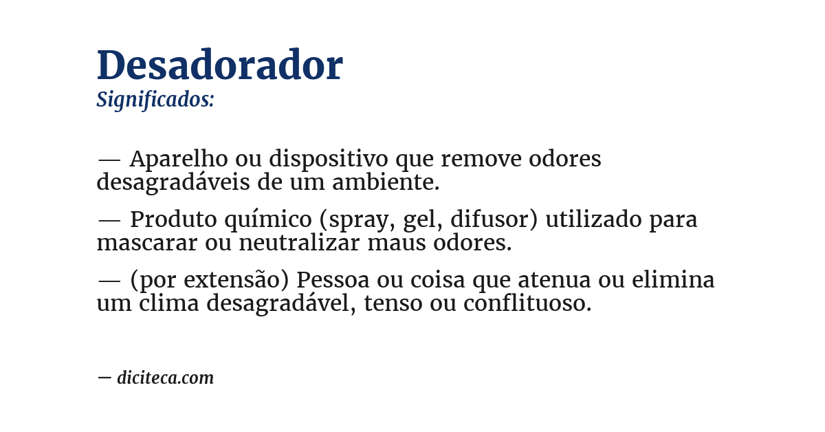 Significado de desadorador