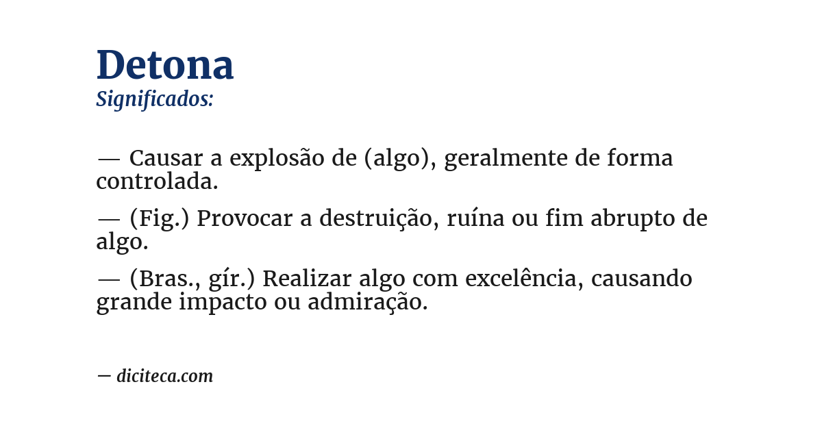 Significado de detona