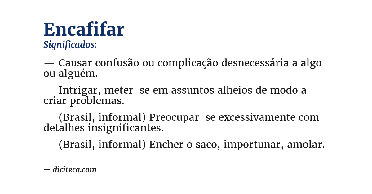 Significado de encafifar