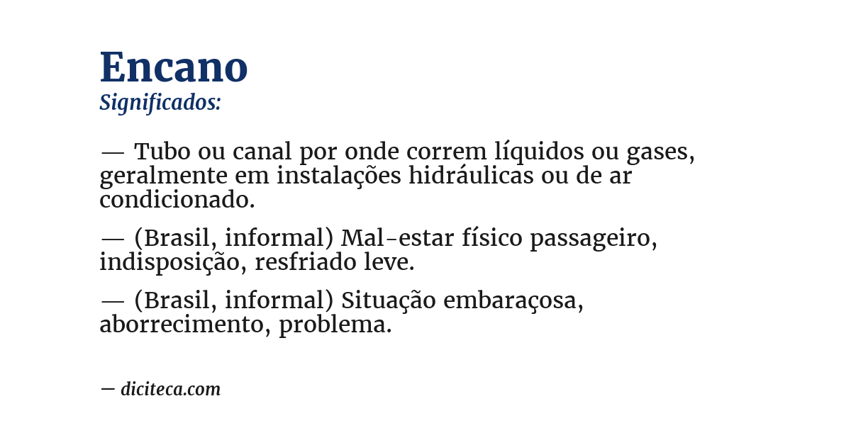 Significado de encano