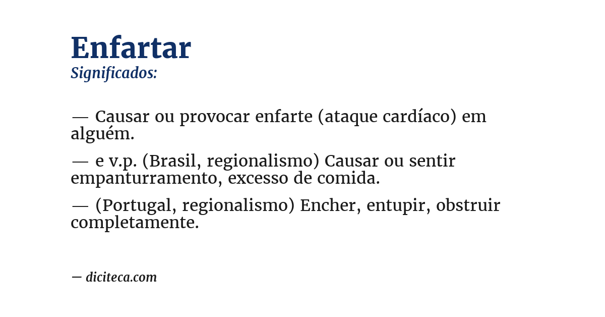 Significado de enfartar