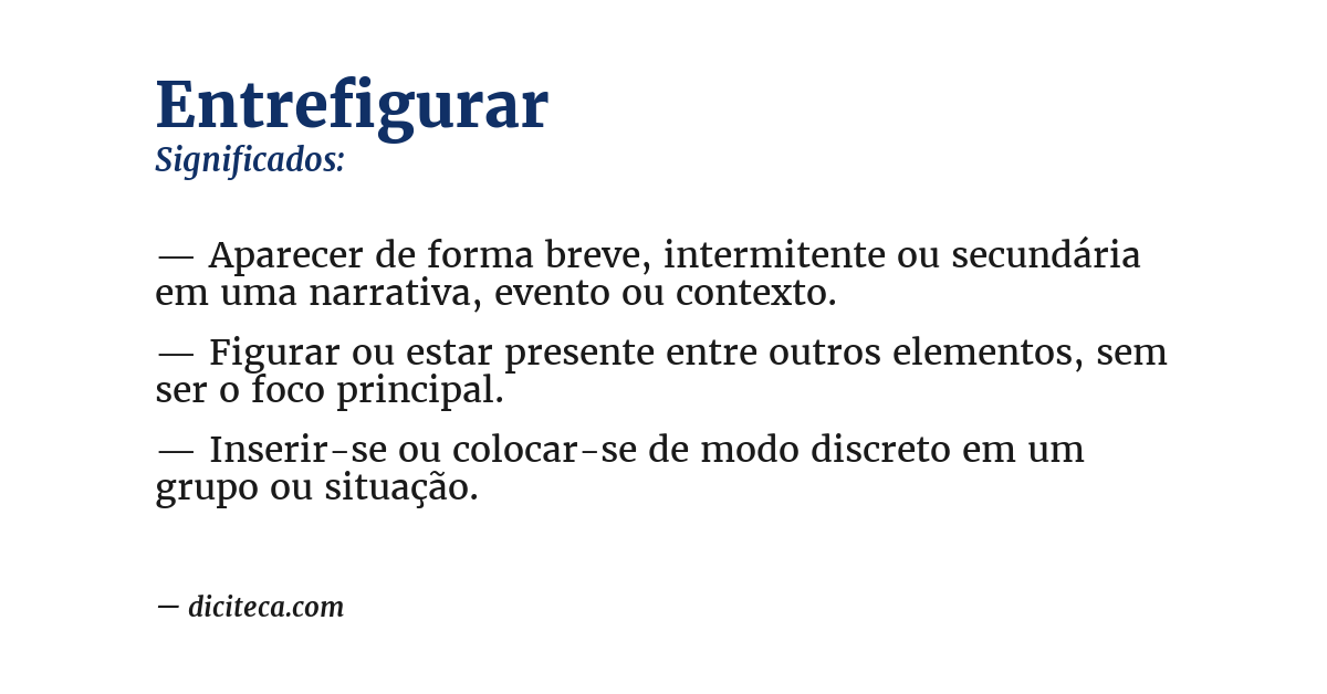 Significado de entrefigurar