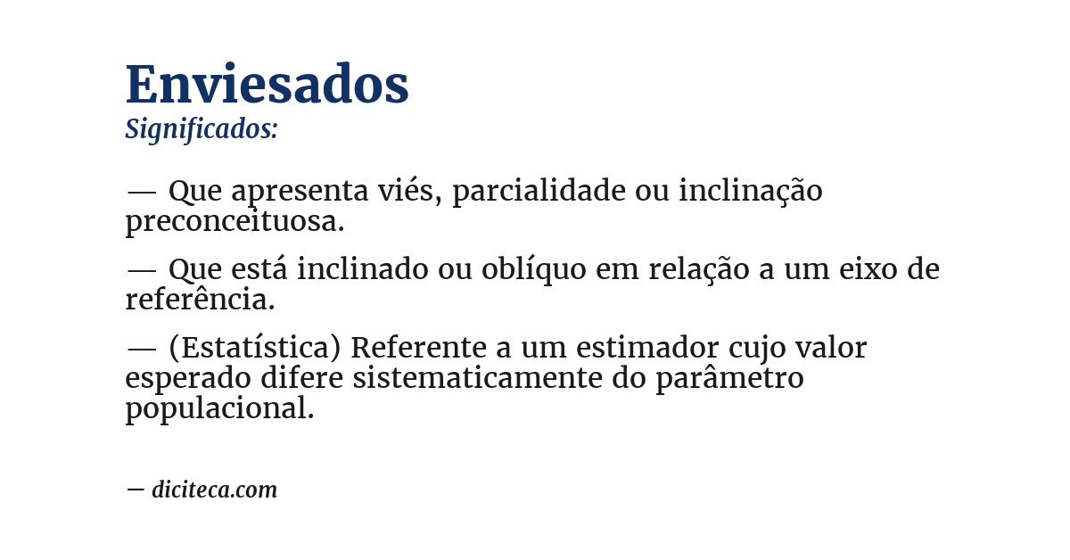 Significado de enviesados