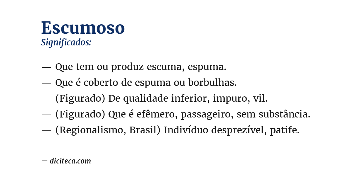 Significado de escumoso