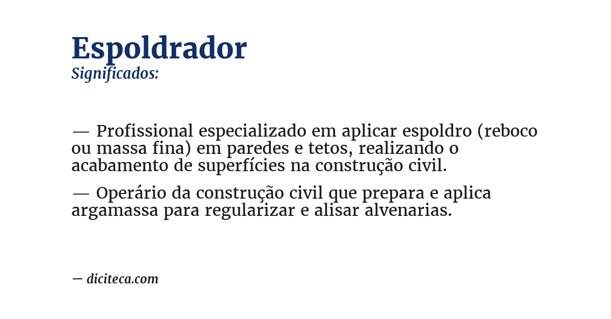 Significado de espoldrador