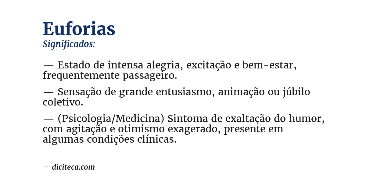 Significado de euforias