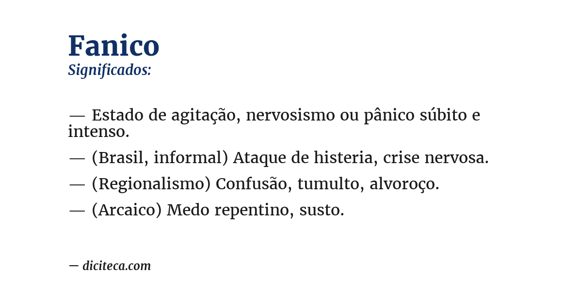 Significado de fanico