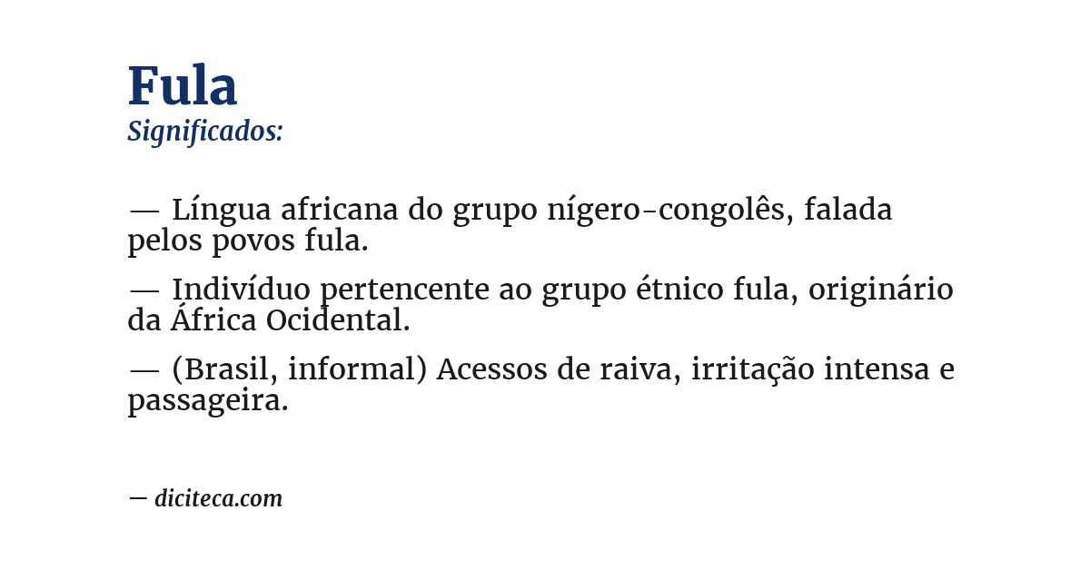 Significado de fula