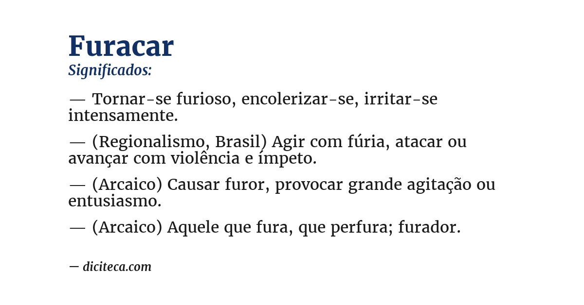 Significado de furacar