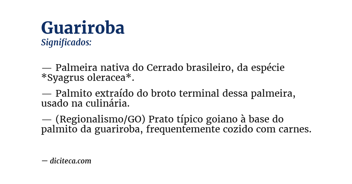 Significado de guariroba
