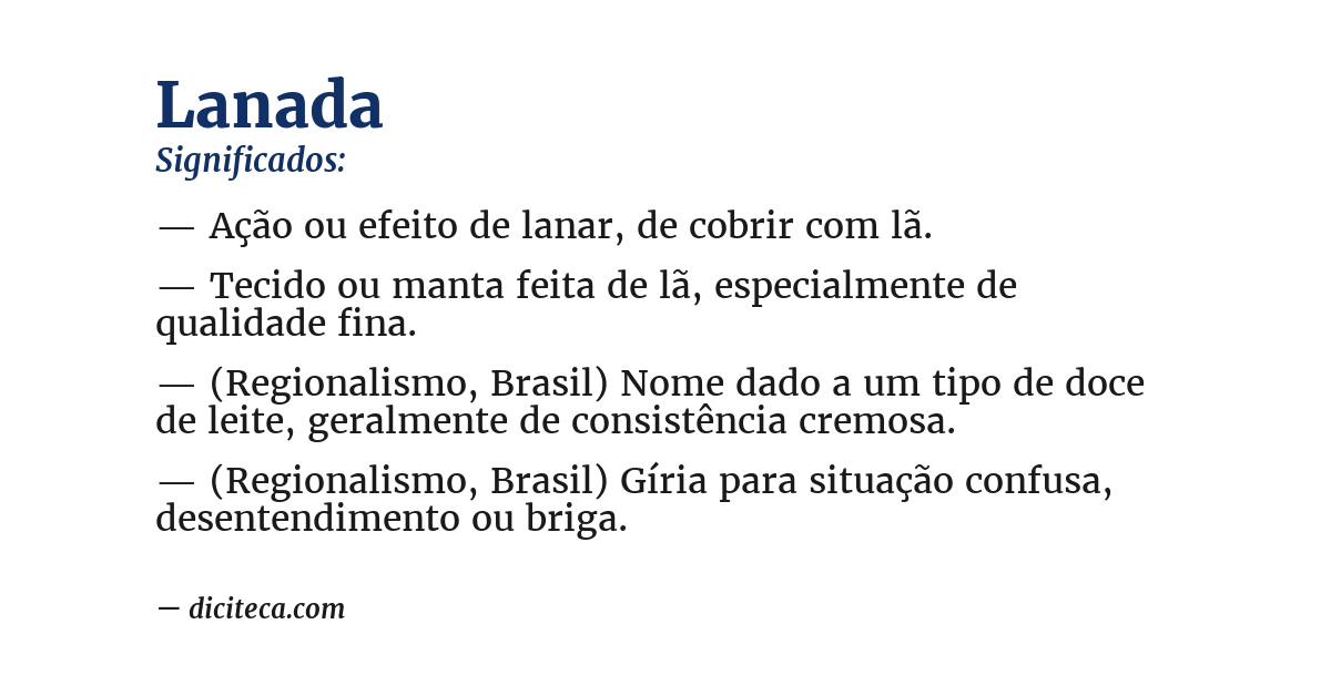 Significado de lanada